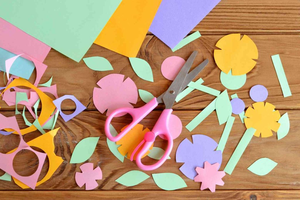 3D paper flower craft for kids 