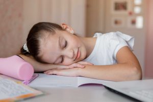 Happy preschooler sleeping